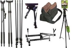 Bipods, shooting sticks and rest bags