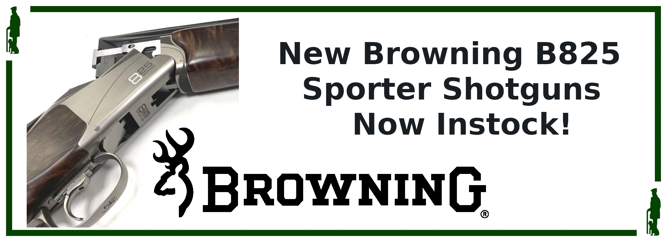 Browning B825 sporter shotguns now instock