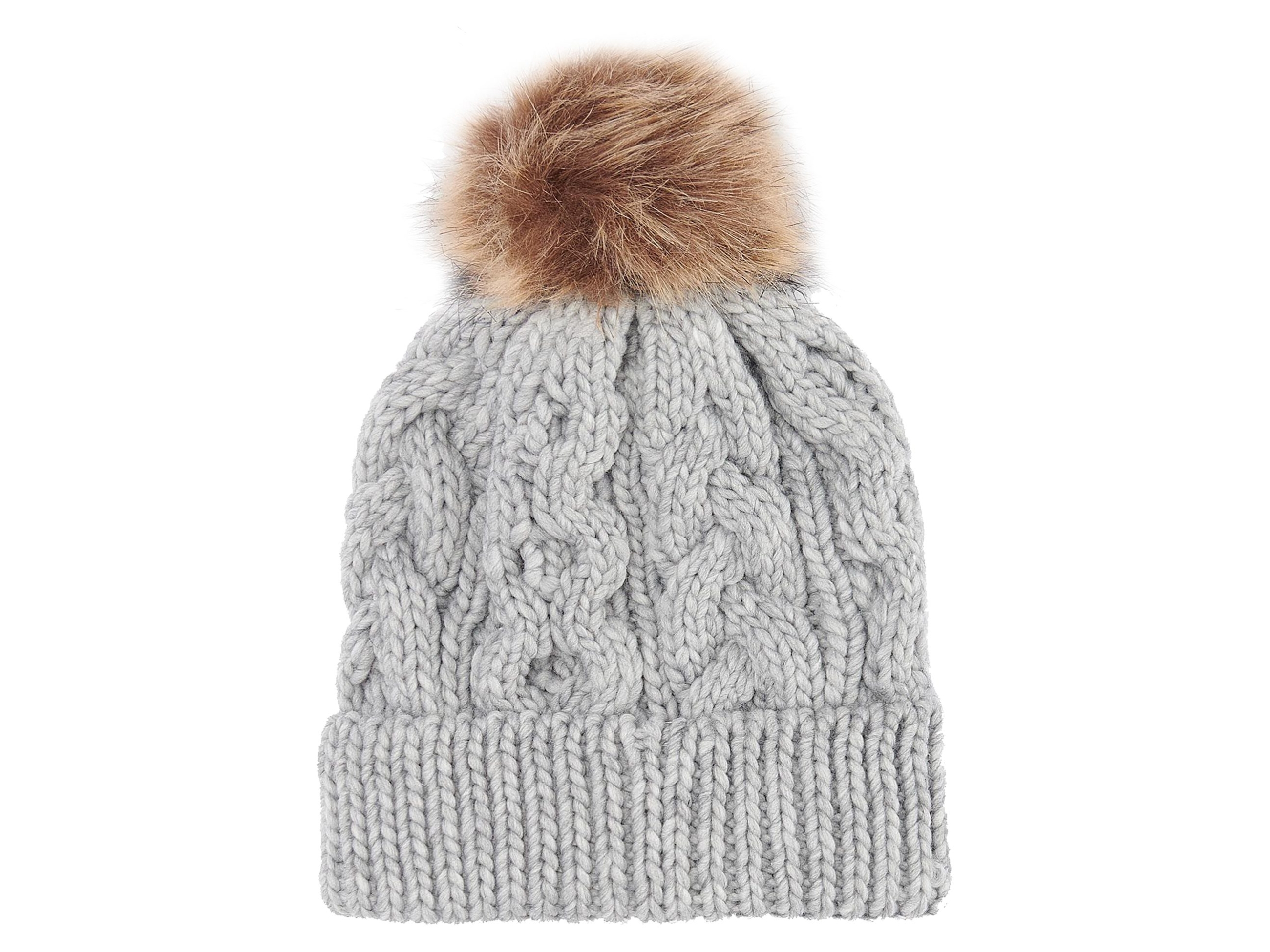 barbour grey penshaw ladies bobble hat