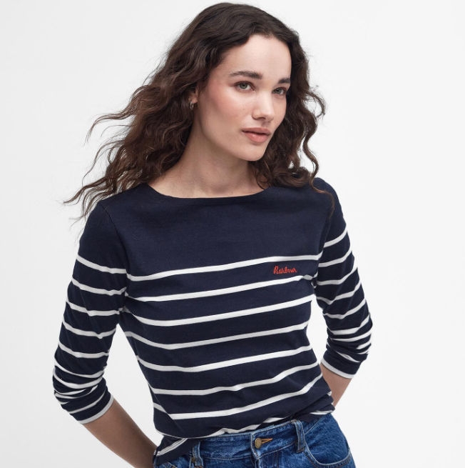 barbour bradley long sleeve t shirt navy