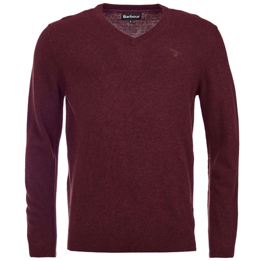 barbour essential v neck merlot