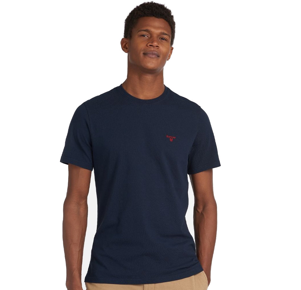 barbour navy essential sports t shirt