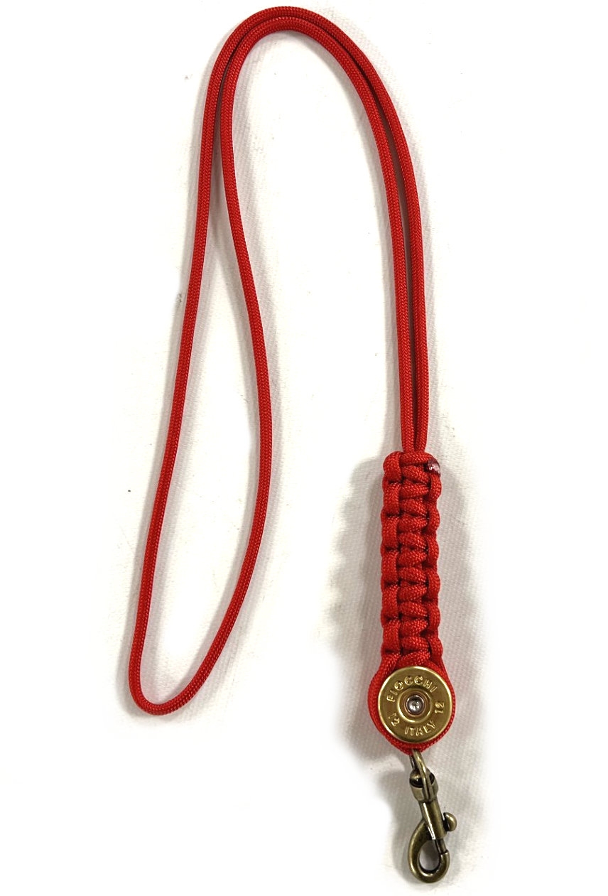 red paracord dog whistle lanyard