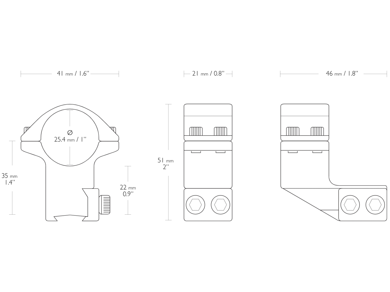 Hawke Extension Rings Mounts - 22120