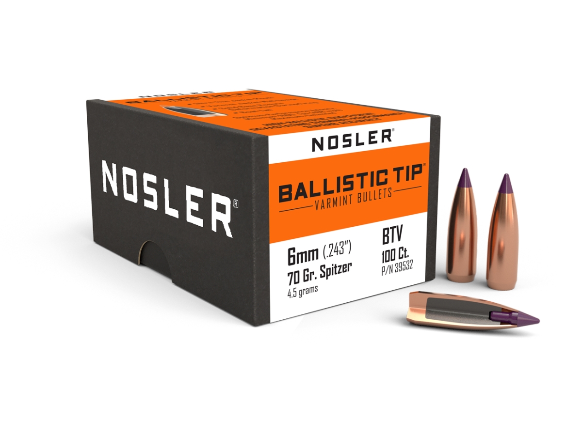 Nosler 6mm 70gr Ballistic Tip Bullets