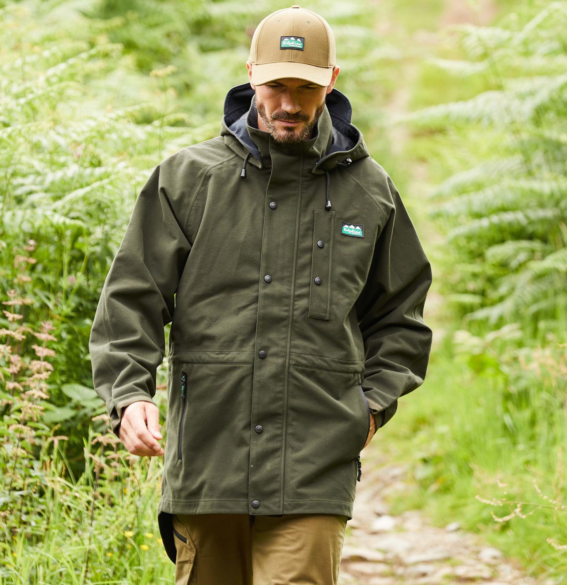 ridgeline deep forest mens waterproof jacket