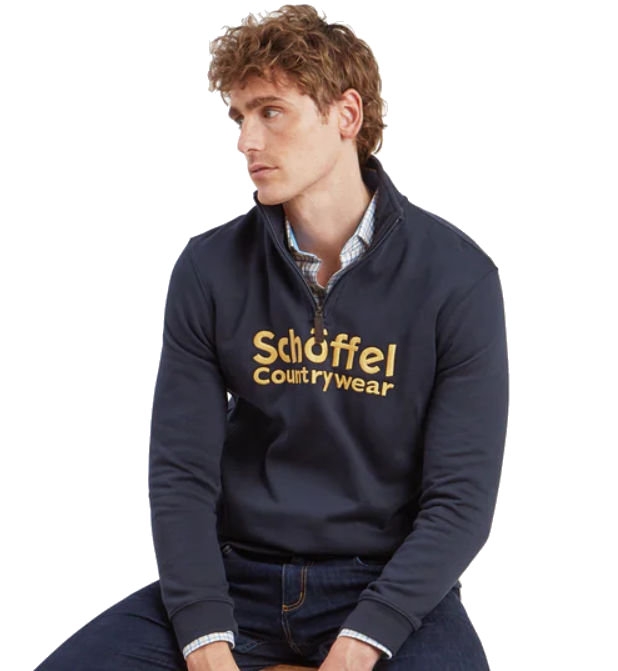 schoffel bude navy jumper