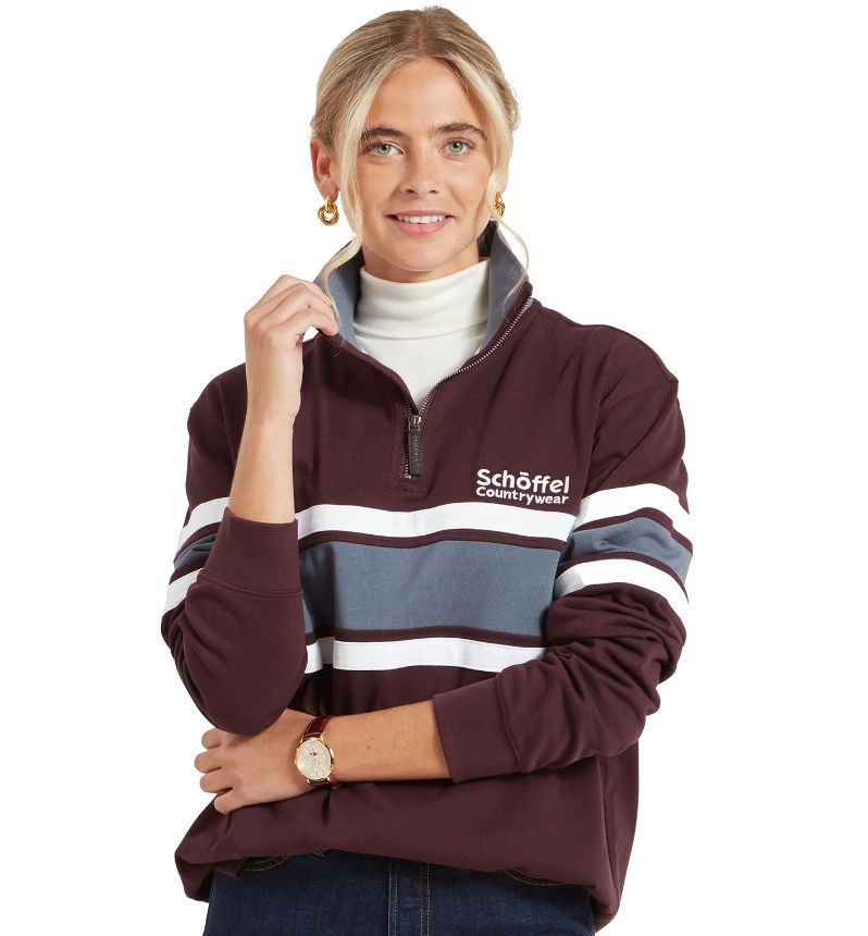 schoffel exmouth heritage jumper wine