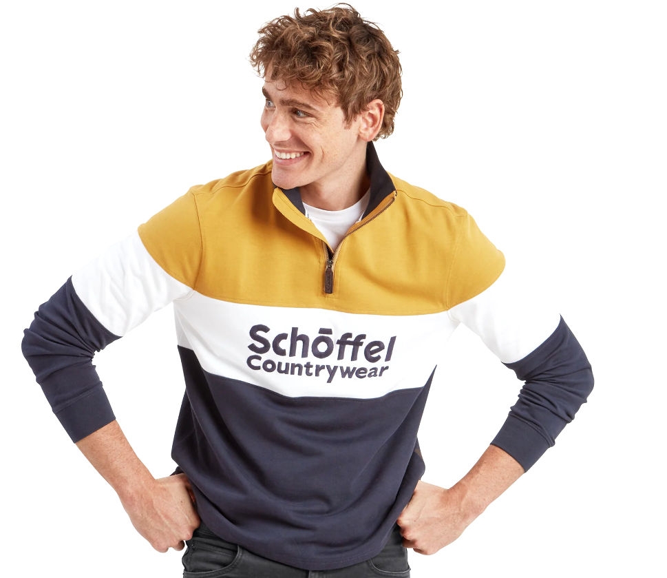 schoffel mustard exeter heritage sweatshirt unisex