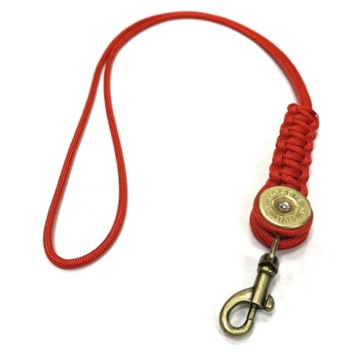 red paracord dog whistle lanyard