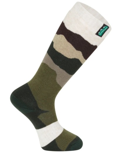 ridgeline merino wool field socks olive full length