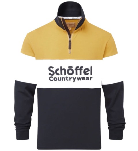 schoffel exeter heritage mustard quarter zip